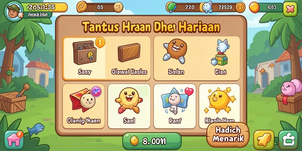 Penghargaan menarik untuk pencapaian level.